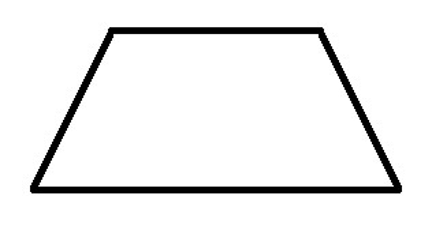 <p>=1/2(b1+b2) x height</p>