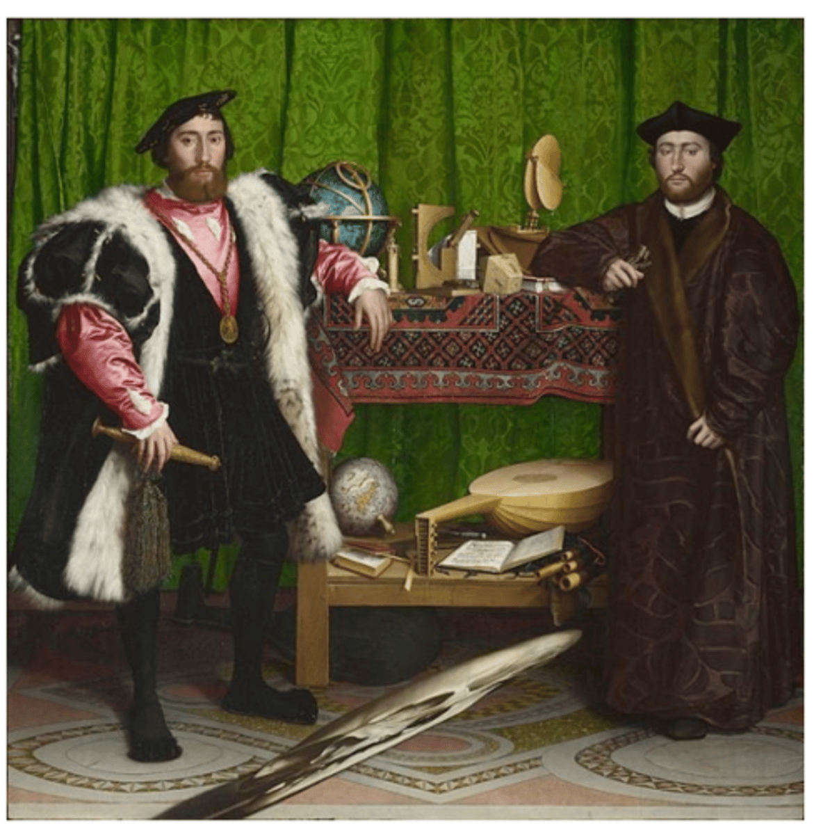 <p>Distorted projection or perspective requiring the viewer to use special devices or occupy a specific vantage point to reconstitute the image (example painting with skull, would probably be mounted on a stairway so that the skull would only be visible on an acute angel).</p>