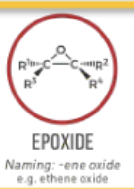<p>-ene oxide (ex. ethene oxide)</p>