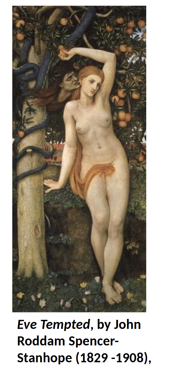 <p><span><span>“Though the devil tempted Eve to sin, yet Eve seduced Adam. And as the sin of Eve would not have brought death to our soul and body unless the sin had afterwards passed on to Adam, to which he was tempted by Eve, not by the devil, therefore she is more bitter than death. More bitter than death, again, because that is natural and destroys only the body; but the sin which arose from woman destroys the soul by depriving it of grace, and delivers the body up to the punishment of sin. More bitter than death, again, because bodily death is an open and terrible enemy, but woman is a wheedling and secret enemy.” </span></span><span style="color: rgb(0, 0, 0);"><span>Kramer and Sprenger, p. 46 the Malleus Maleficarum</span></span></p><p></p><p><span><span>^^^a very misgonystic/oppressive approach that was taken towards women in nature —> depicting them as oversexual temptresses (wc therefore = a sex offense)</span></span></p>