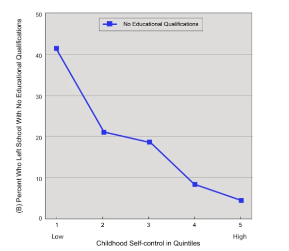 <p>relationship between dropping out of school and low self control? moffit et al. 2011</p>