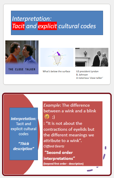 <ul><li><p>the unwritten, unspoken, and often unconscious rules, norms, and shared understandings that guide behavior, communication, and interaction within a specific group</p></li><li><p>unconscious</p></li><li><p> they are understood without being directly expressed.</p></li><li><p>principles are neither obvious to an observer, nor known explicitly by experts.</p></li><li><p> the unwritten, unspoken rules and expectations that guide how people behave in a society.</p></li></ul><ul><li><p>people usually don’t consciously think about them — they just “know” them from growing up in that culture.</p></li></ul><p></p>