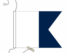 <p>R/W/R all around light and Alpha Flag</p>