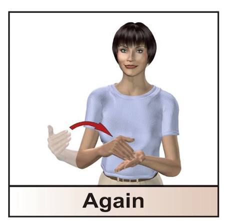 <p>Like taking something from one palm, bringing it in a clockwise circle back to open palm. </p>