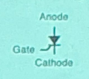<p>A graphical representation showing the electrical connections and functions of silicon controlled rectifiers in a circuit, including their input and output terminals. </p>