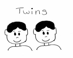 <p>a twin brother</p>