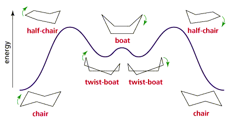 <p><strong>☆ what is a chair’s stability order among cyclohexane conformations?</strong></p>