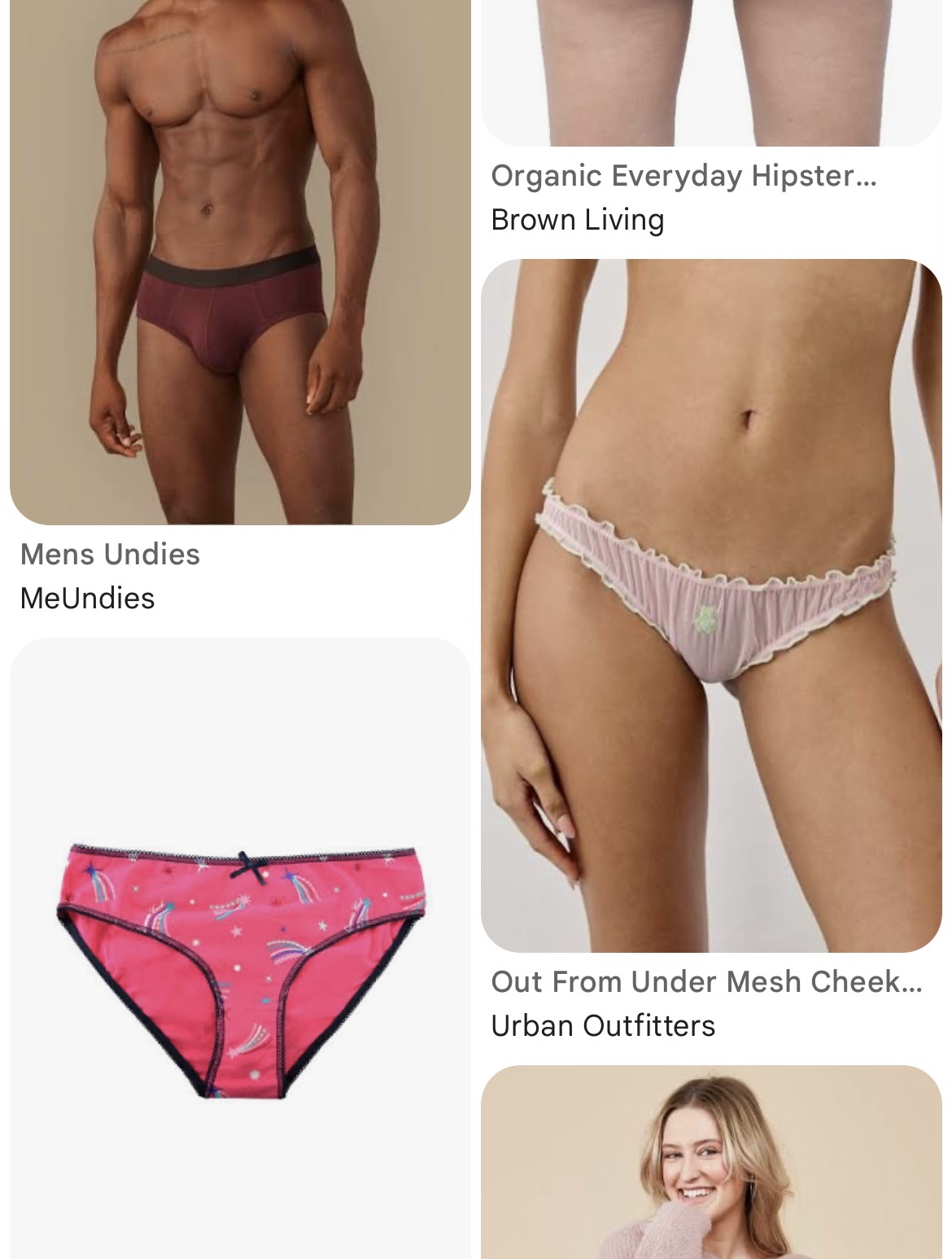 <p>Underwear (ropa interior)</p>