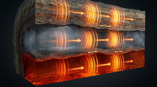 <p><span>A very fast, compressional (longitudinal) body wave where rock vibrates parallel to the direction of wave propagation; it can pass through solid rock, gas, and liquid.</span></p>