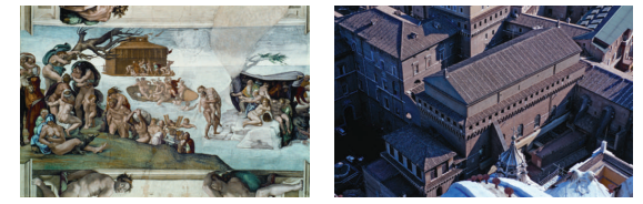 <p>Title: Sistine Chapel</p><p>Artist: Michelangelo </p><p>Cultural/Art History Period: High Renaissance </p><p>Medium: frecoes </p>
