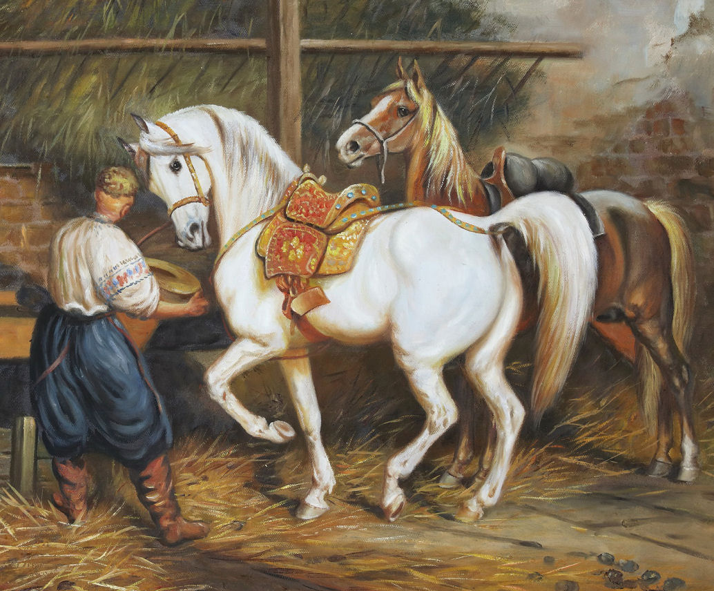 <p>“W stajni”</p>