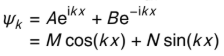 <p>explain why cos term is not involved in particle in a box and how this is achieved </p>