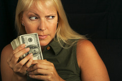 <p>скупий. </p><p>Unwilling to spend money.</p><p>Example: "He's too ____-____ to buy presents."</p><p>Collocations: be ____-____, extremely ____-____.</p>