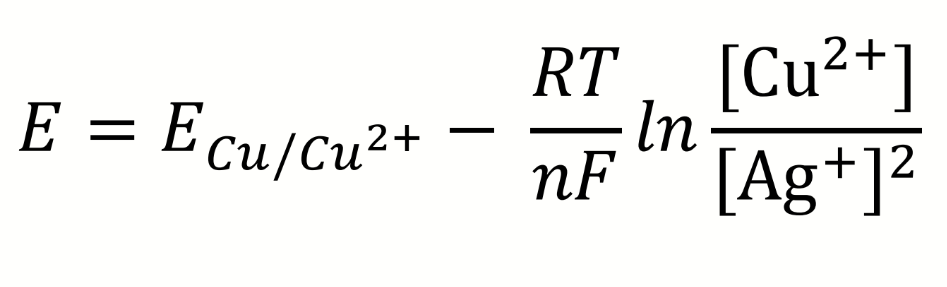 <p>calculate K<sub>sp</sub></p><ul><li><p>E = 0.19 V</p></li><li><p>E<sub>Cu/Cu<sup>2+</sup></sub> = 0.462V</p></li><li><p>[Cu<sup>2+</sup>] in electrode = 0.1M</p></li></ul><p></p>