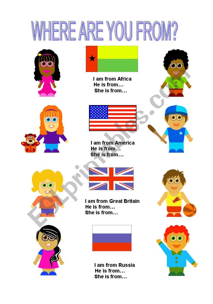 <p>I am from…</p>