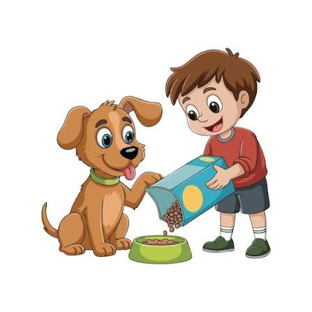 <p>il (phrase) au chien</p>