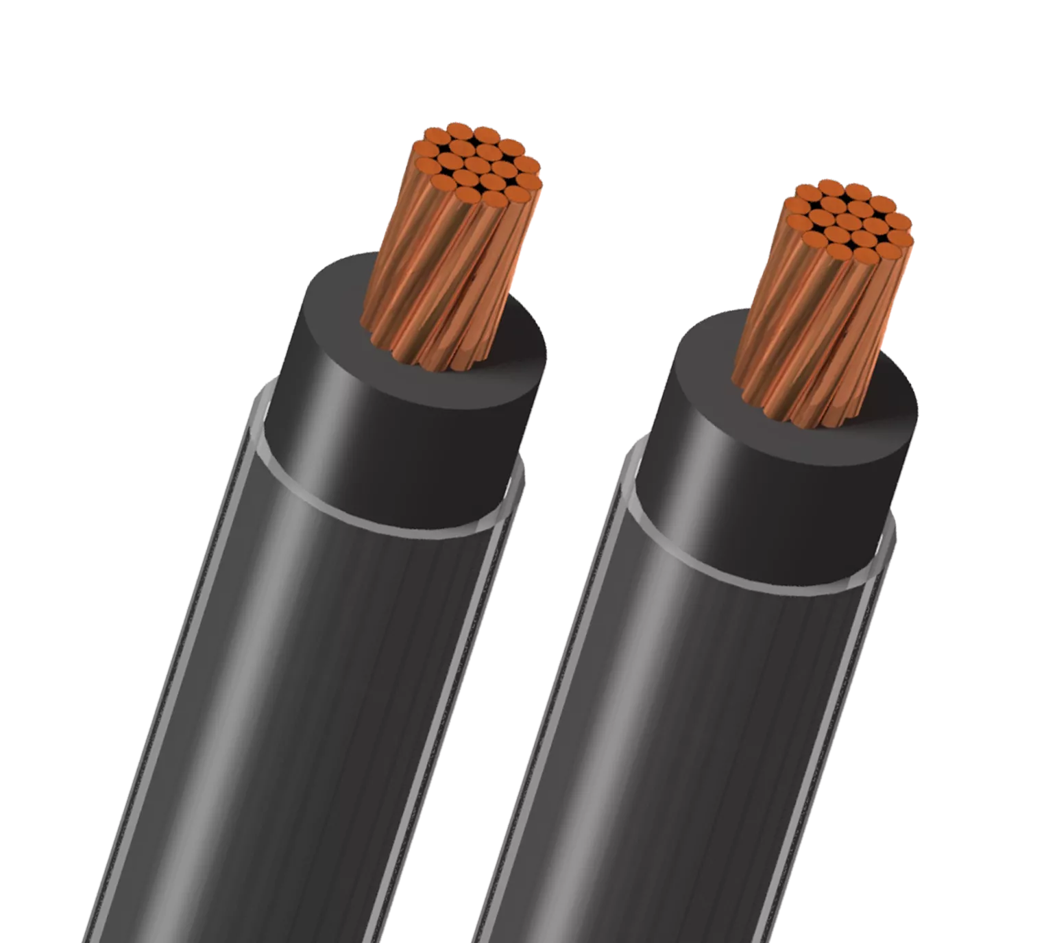 <p>Insulated electrical wire with protective plastic coating, used in wiring circuits, with gauge size indicating conductor thickness (higher number means smaller wire).</p>