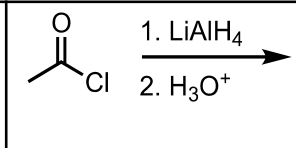 <p>What will these reactants do a acyl chloride? </p>