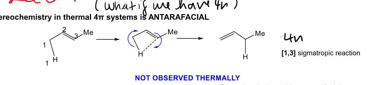 <p>why is this photochemically favoured but not thermally</p>