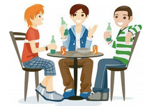 <p>a male friend</p>