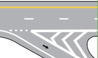 <p>What can white lines designate?</p>