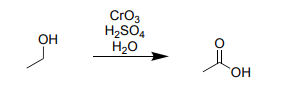 <p>-Oxidation Reaction (Stronger)</p><p>-Turns alcohol into carboxylic acid </p>