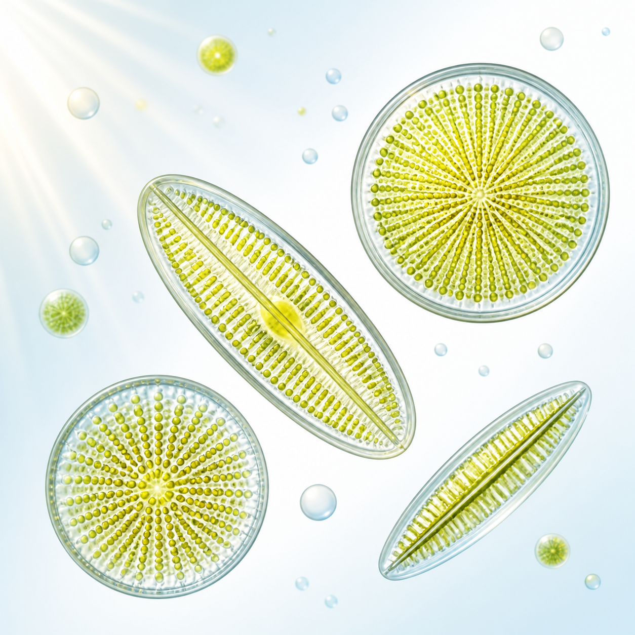 <p>A type of plankton that acts as a producer by making its own food.</p>
