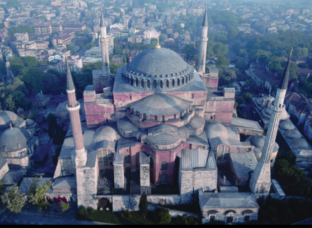 <p>Hagia Sophia (52)</p><p><em>Theotokos mosaic</em> (52a)</p><p><em>Deësis mosaic</em> (52b)</p><p>Hagia Sophia as a mosque (52c)</p>