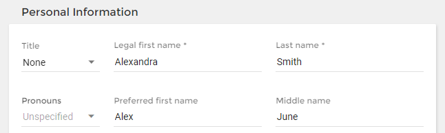 <p>First name</p>