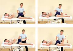 <p>pain or resistance to adduction of leg parallel to the table in neutral position</p><p>test for iliotibial band sydrome</p>