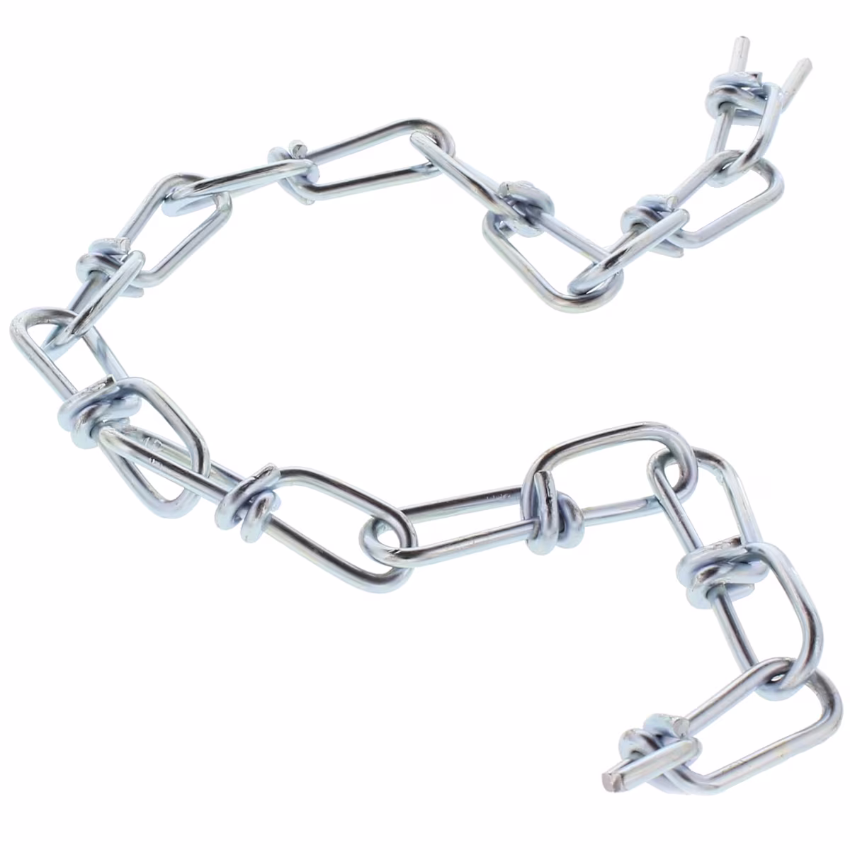 <p>Lightweight metal chain with small, closely linked oval or round links sold by the foot, used for hanging light fixtures and other suspended loads requiring secure support.</p>