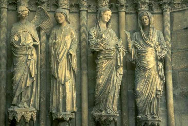 <p>High gothic</p><p></p><p>Limestone Jamb</p><p></p><p>Made for Reims cathedral. Example of classical revival from Middle Ages.</p>