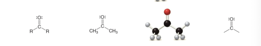 <p>Type of Compound → General Structure → Example → 3-D Structure → Functional Group</p>