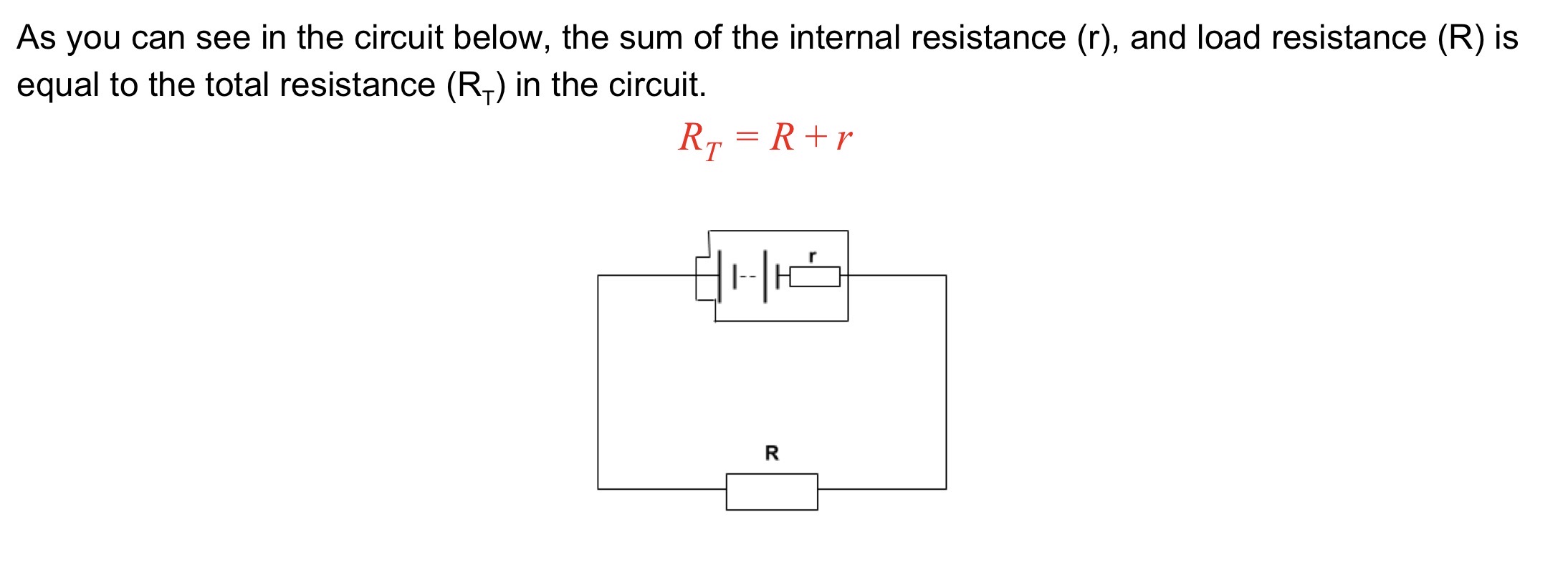 <p>Resistance within a battery caused by electrons colliding with atoms, leading to energy loss represented as a small resistor inside the battery.</p>
