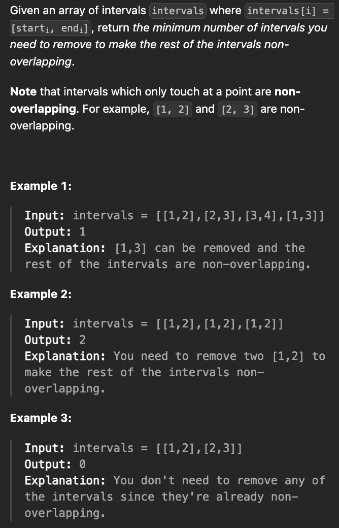 <p><strong>Non-overlapping Intervals</strong></p>