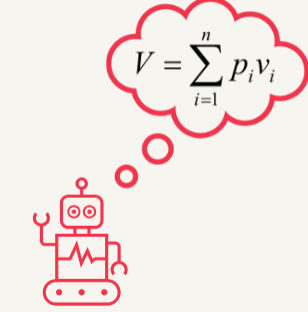 <p>multiply probability x value of an outcome for expected value</p>