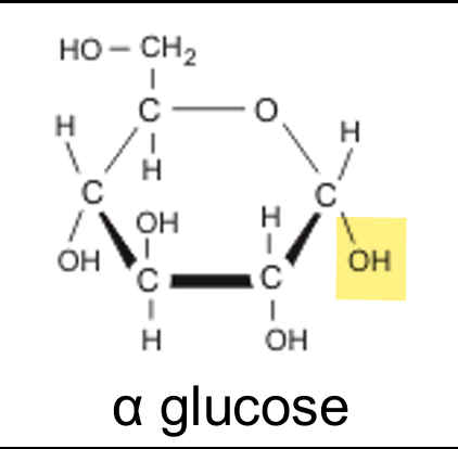 <p>A glucose isomer in which the hydroxyl group ($$-OH$$) attached to carbon number 1 ($$C1$$) is positioned below the plane of the ring.</p>