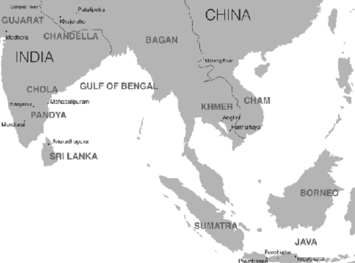 <p>Map of india and southeast asia, 800-1200</p>