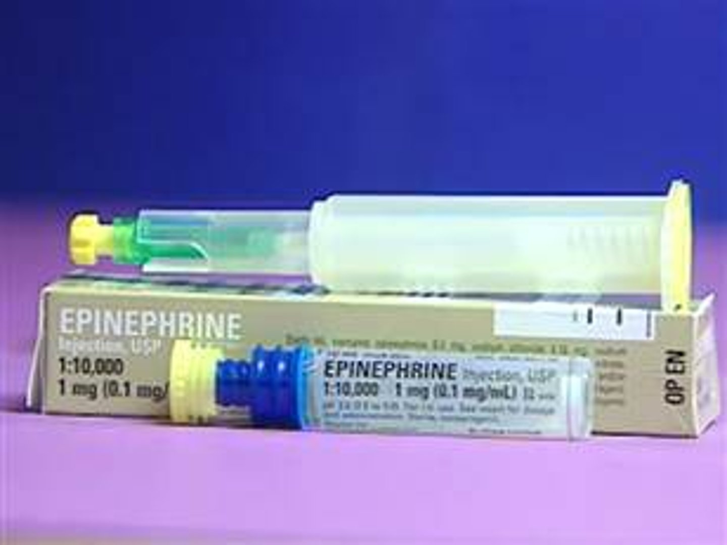 <p>A substance produced by the body (commonly called adrenaline), and a drug produced by pharmaceutical companies that increases pulse rate and blood pressure, the drug of choice for an anaphylactic reaction.</p>