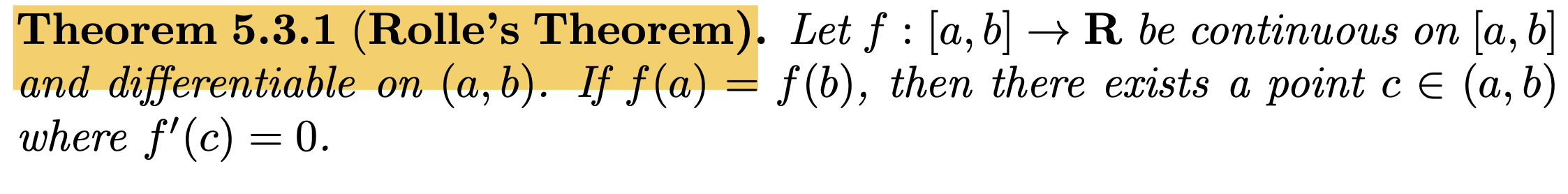 <p>Rolle’s Theorem</p>