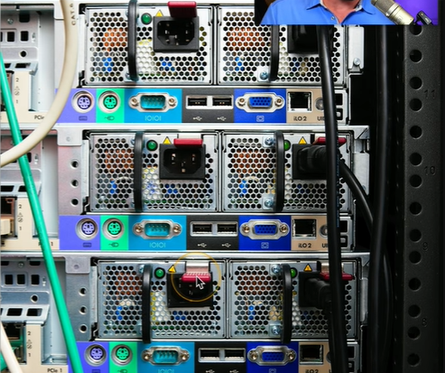 <p>A secondary power supply that provides power in case of power failure, commonly internal to servers or rack mounted. Each power supply can handle 100% of load and split 50% of the load in normal operation. Hot swappable, so a faulty power supply can be replaced without powering down device.</p>