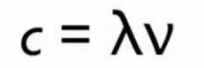 <p>c = speed of light 3 × 10^ 8 m/s</p><p>v = frequency in Hz (1/s)</p><p>y = wavelength in meters (1 Angstrom =10^-10 meters)</p>
