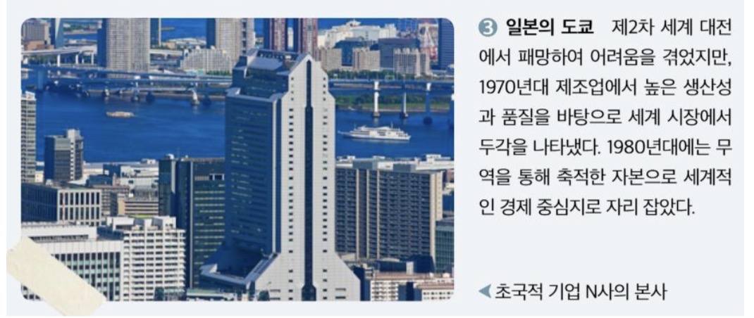 <p>일본의 도쿄</p>