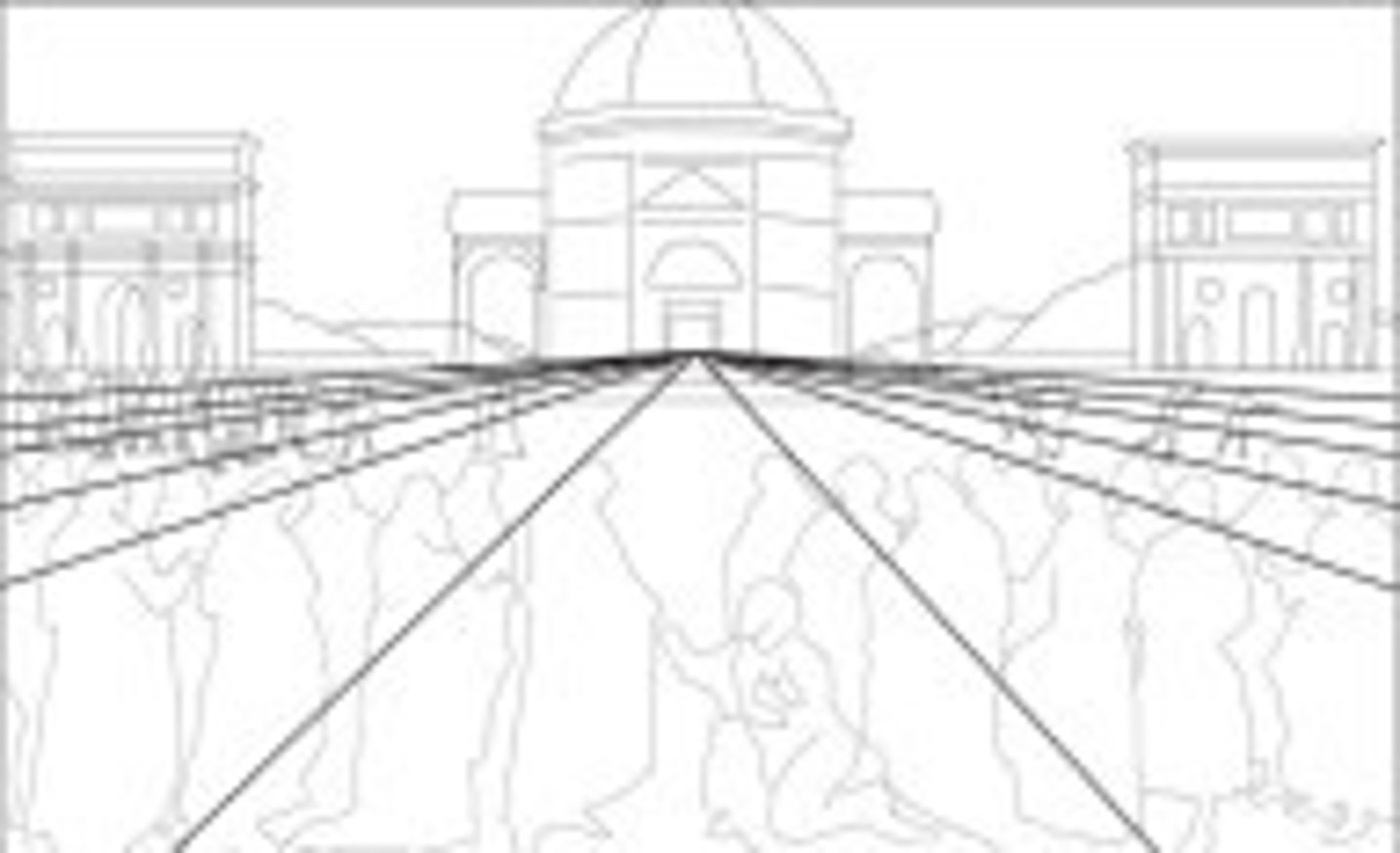 <p>lines that lead to the vanishing point when drawing in linear perspective</p>
