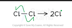 <p>Homolytic fission occurs when each of the bonded atoms takes one of the shared pair of electrons. This forms two radicals.</p>