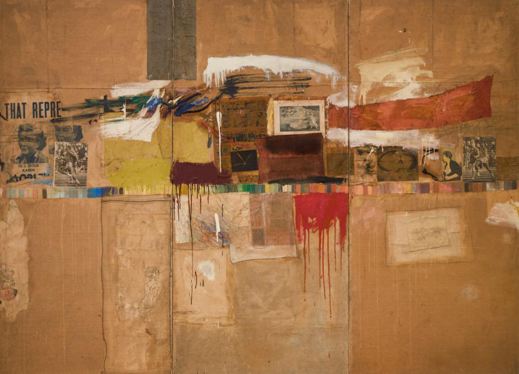<p>Robert Rauschenberg, Rebus, 1955</p>