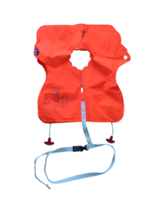 <p>Provide a means of flotation to Crewmembers. Life vests are equipped with an emergency locator light. Crewmember life vests are red in color.</p>