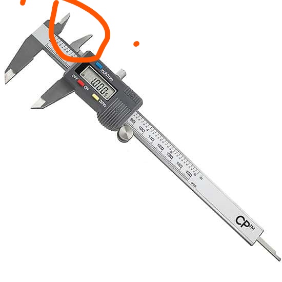 <p>The outline part of the caliper is used to measure what?</p>