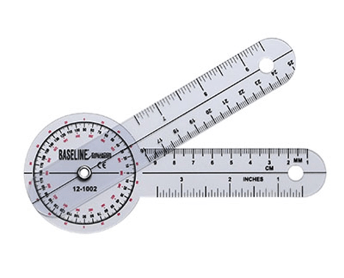 <p>Used to measure range of motion</p>