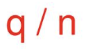 <p>q = Heat of reaction'</p><p>n = Moles</p>